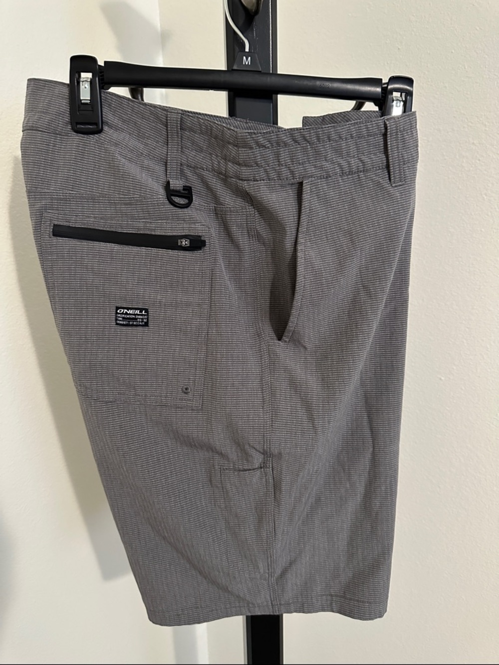 O'Neill Grey Subtle Micro-Check Boardshorts
